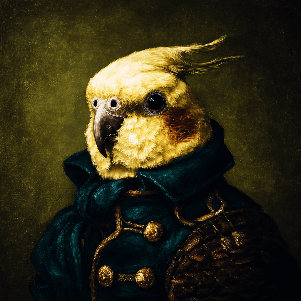 Neoclassical academic painting pet portrait example