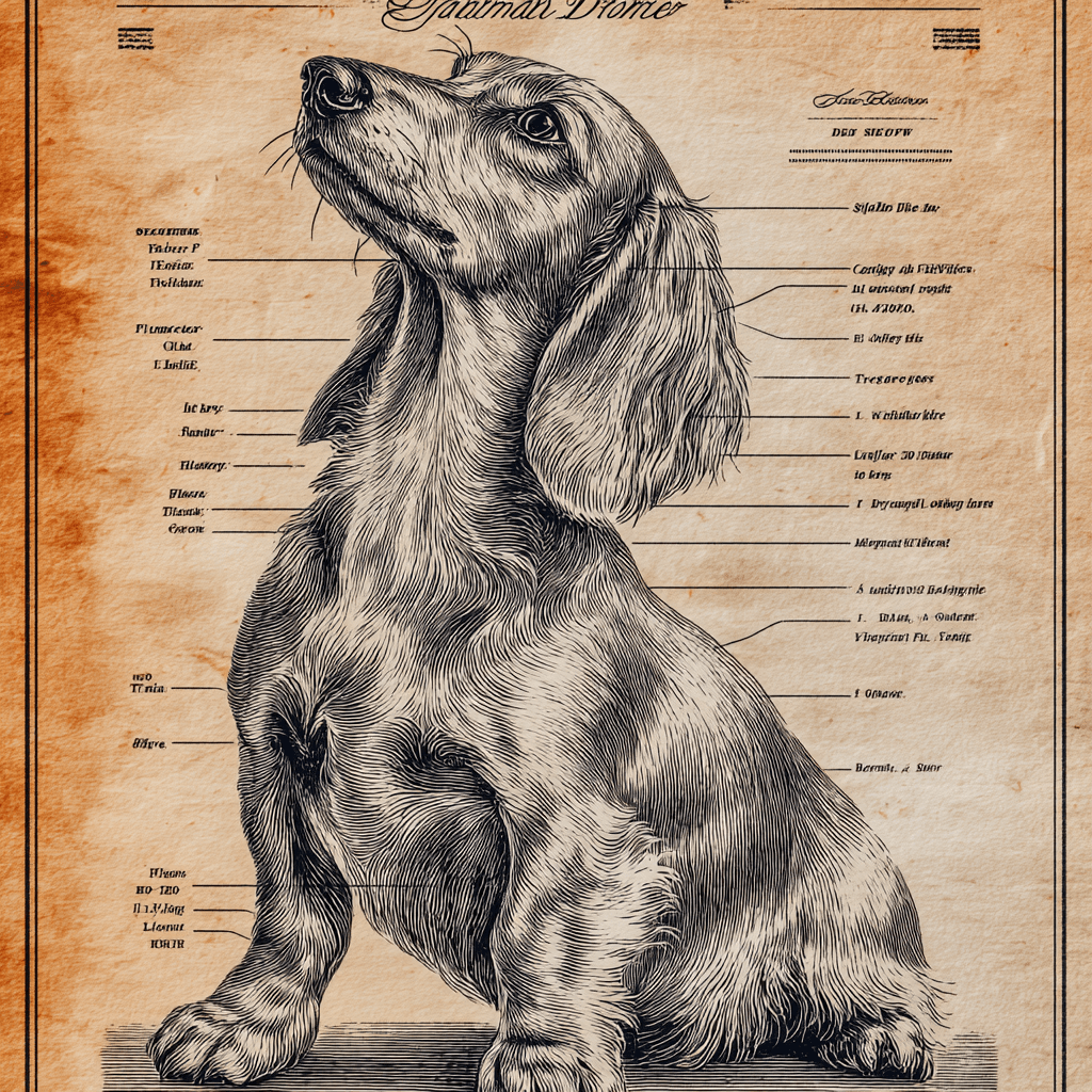 Patent illustration line art pet portrait example