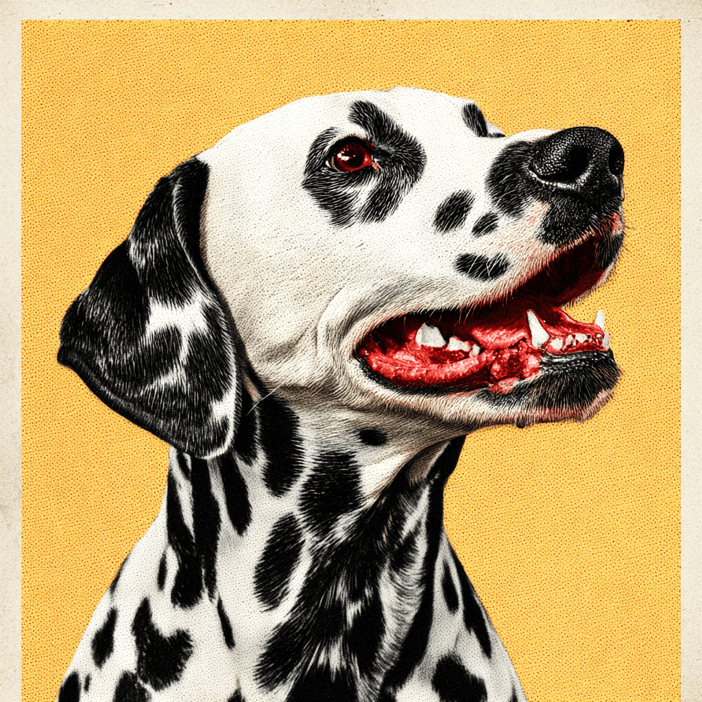 1950s Americana advertisement pet portrait example