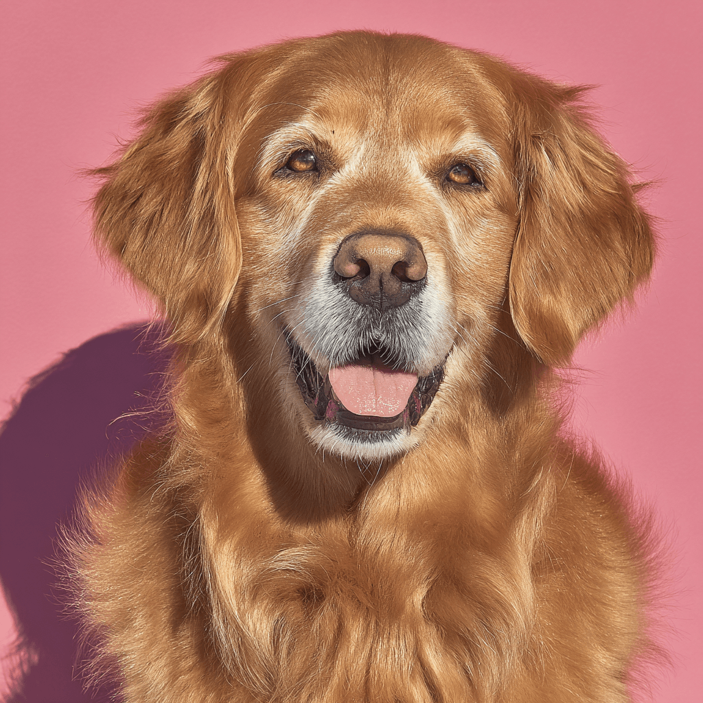 Pink Pool Panther Luxe pet portrait example