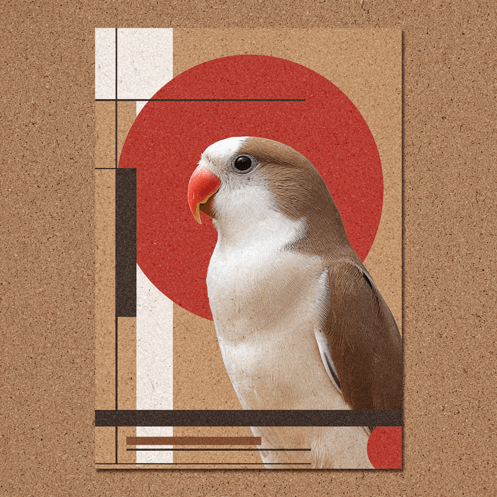 Bauhaus minimal poster pet portrait example