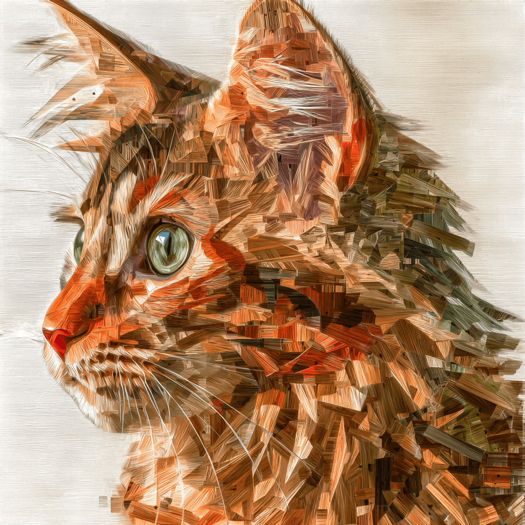 Futurism motion lines pet portrait example