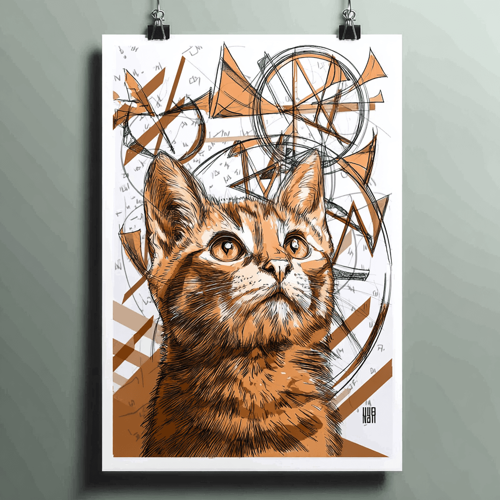 Constructivist poster pet portrait example
