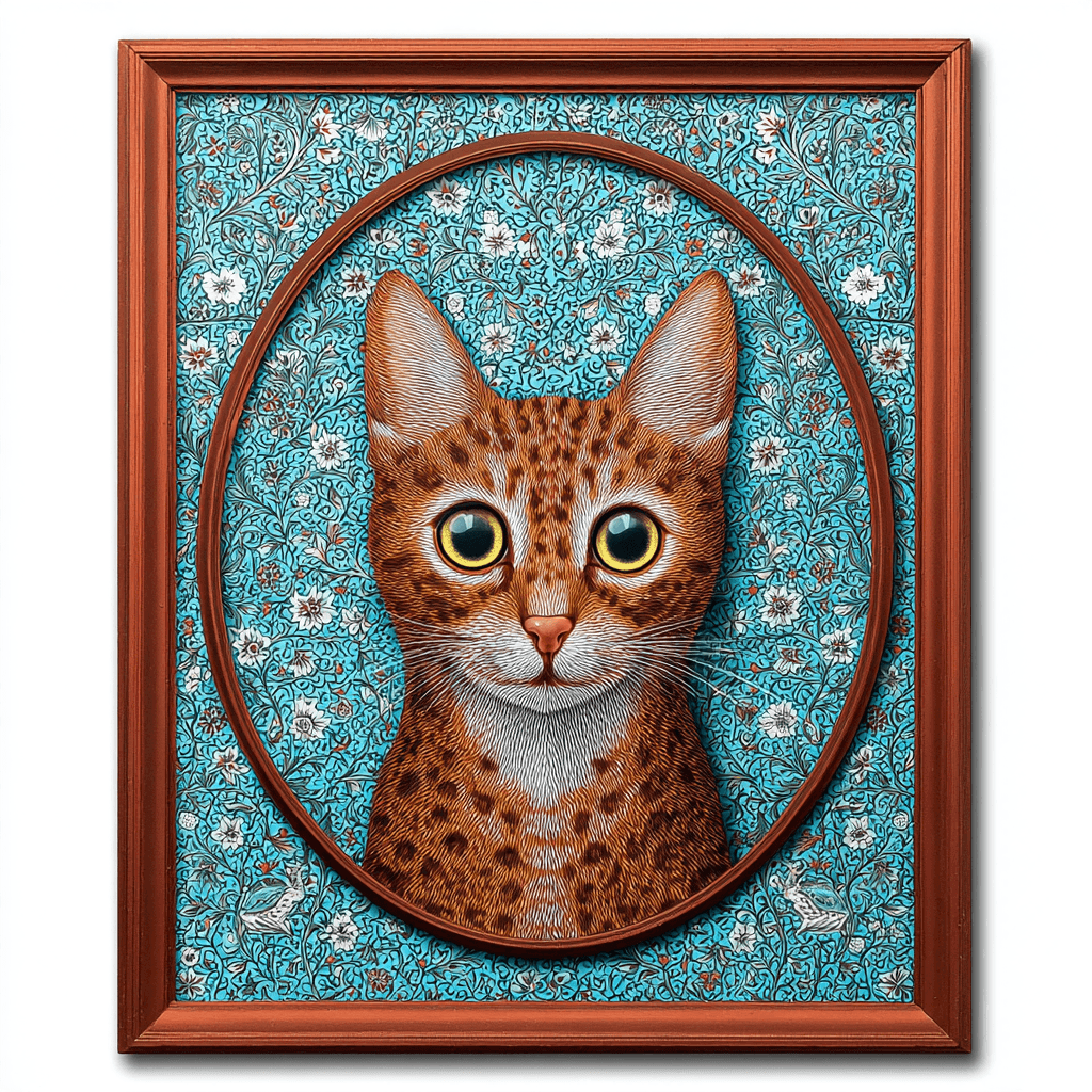 Pattachitra style pet portrait example