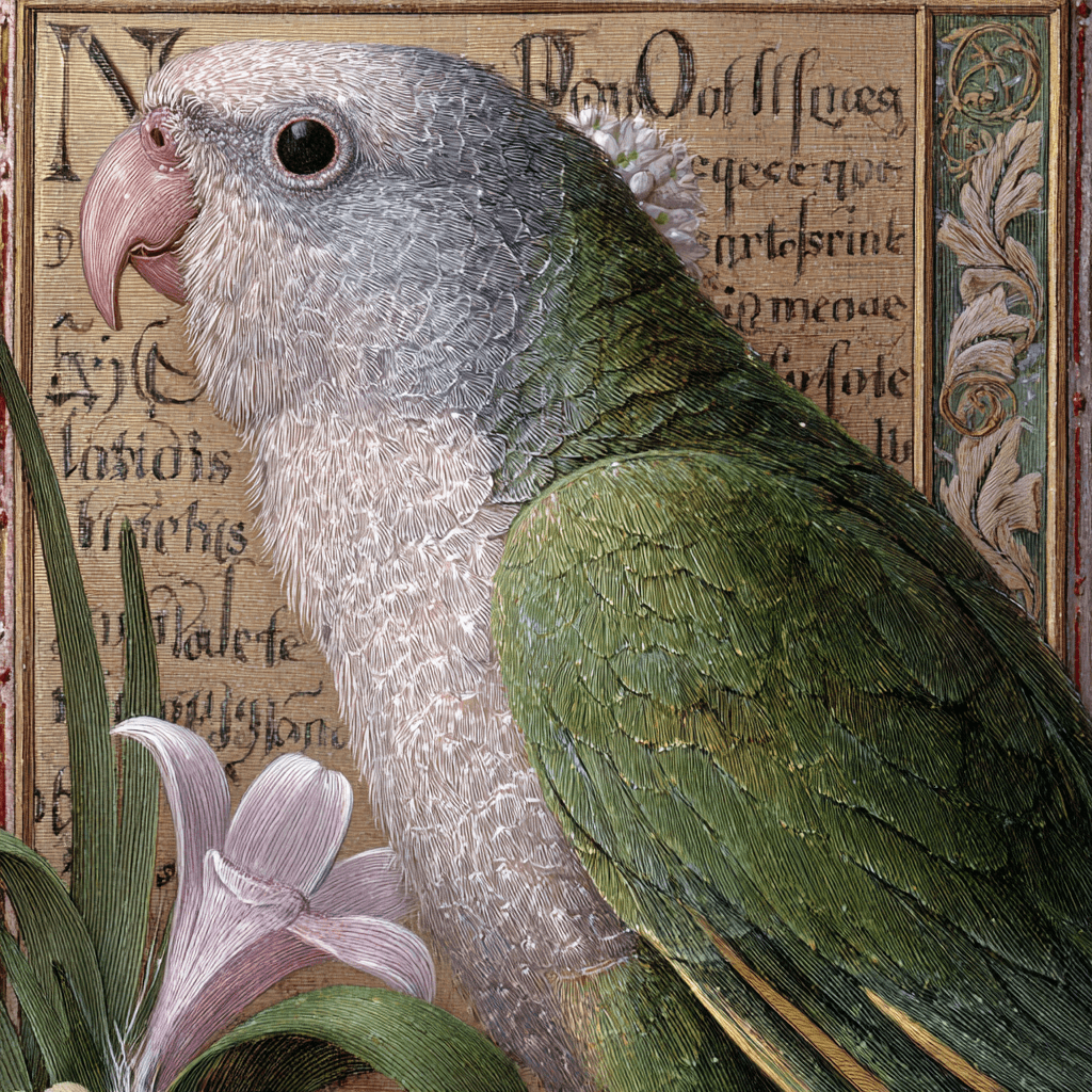 Medieval illuminated manuscript pet portrait example