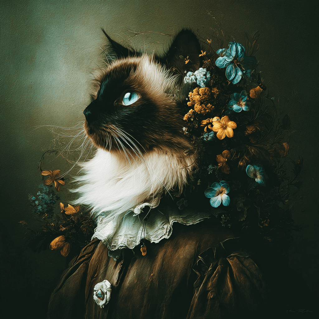 Surrealism (Dali-like dream scene) pet portrait example