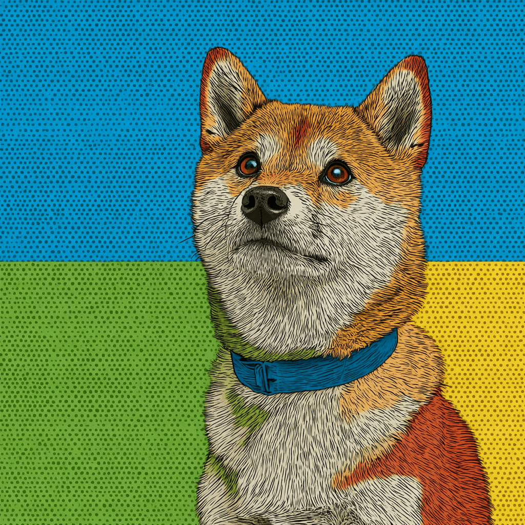 Pop Art (Warhol/Lichtenstein) pet portrait example